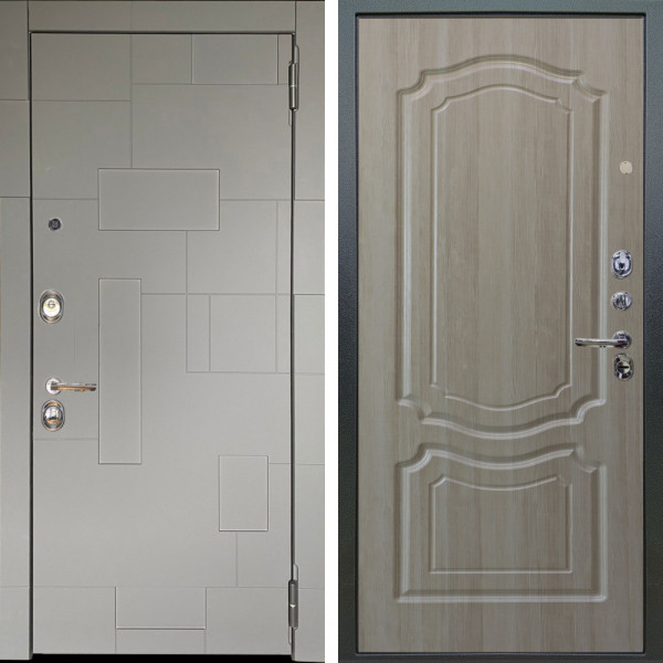 Входная дверь Аргус ЛЮКС 3К Корсо Силк флай + Мишель Ларче светлый