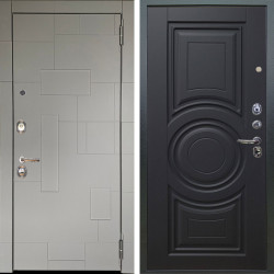 Входная дверь Аргус ЛЮКС 3К Корсо Силк флай + Могадиш Черный софт