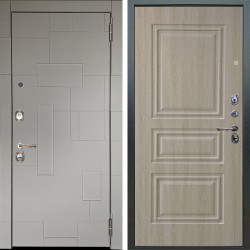 Входная дверь Аргус ЛЮКС 3К Корсо Силк флай + Скиф Дуб филадельфия крем