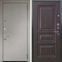 Входная дверь Аргус ЛЮКС 3К Корсо Силк флай + Скиф Горький шоколад