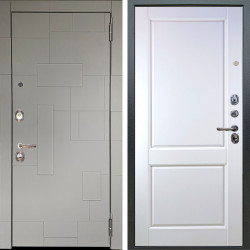 Входная дверь Аргус ЛЮКС 3К Корсо Силк флай + Соренто Белая эмаль