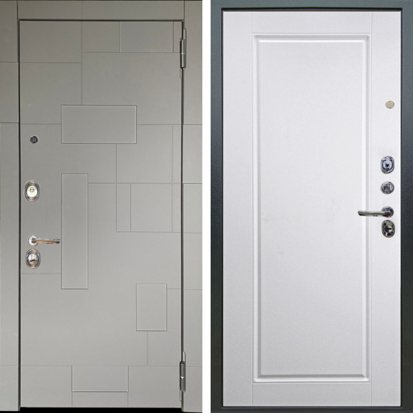 Входная дверь Аргус ЛЮКС 3К Корсо Силк флай + Тревор Софт милк