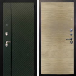 Входная дверь Аргус ЛЮКС 3К Ланцет Олива софт + Элегант Дорс светлый горизонт