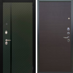 Входная дверь Аргус ЛЮКС 3К Ланцет Олива софт + Элегант Венге горизонт