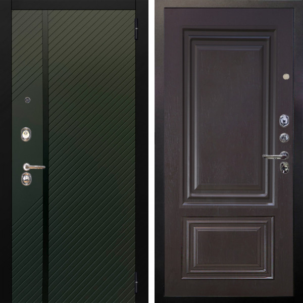 Входная дверь Аргус ЛЮКС 3К Ланцет Олива софт + Элион Горький шоколад