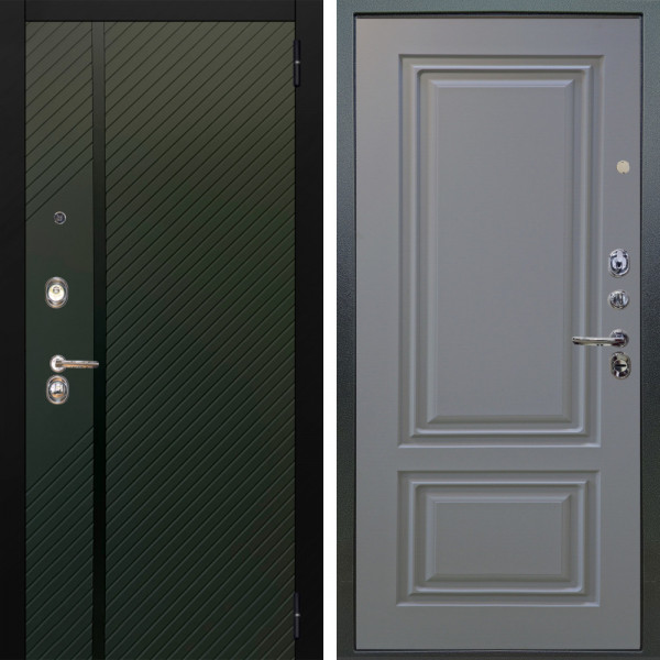 Входная дверь Аргус ЛЮКС 3К Ланцет Олива софт + Элион Силк маус