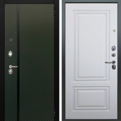 Входная дверь Аргус ЛЮКС 3К Ланцет Олива софт + Элион Софт милк