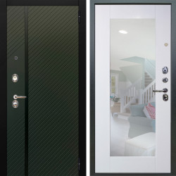 Входная дверь Аргус ЛЮКС 3К Ланцет Олива софт + Милли Роял вуд белый