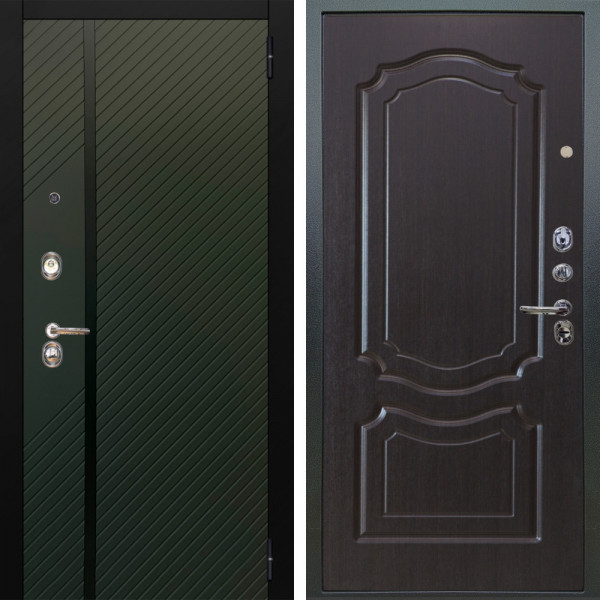 Входная дверь Аргус ЛЮКС 3К Ланцет Олива софт + Мишель Венге