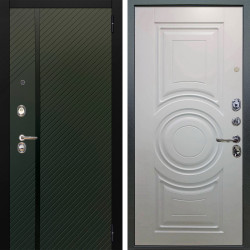 Входная дверь Аргус ЛЮКС 3К Ланцет Олива софт + Могадиш Софт милк