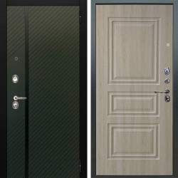 Входная дверь Аргус ЛЮКС 3К Ланцет Олива софт + Скиф Дуб филадельфия крем