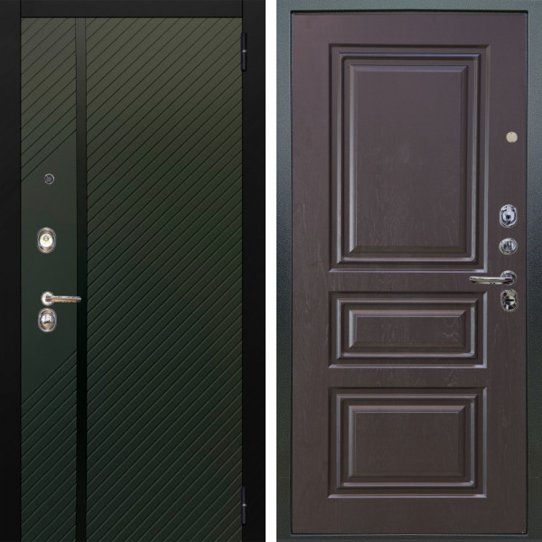 Входная дверь Аргус ЛЮКС 3К Ланцет Олива софт + Скиф Горький шоколад