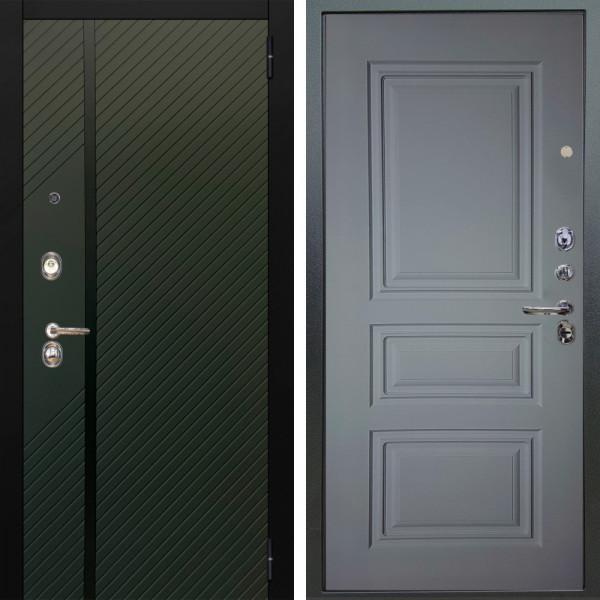 Входная дверь Аргус ЛЮКС 3К Ланцет Олива софт + Скиф Силк маус