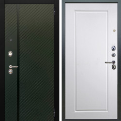 Входная дверь Аргус ЛЮКС 3К Ланцет Олива софт + Тревор Софт милк