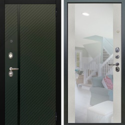 Входная дверь Аргус ЛЮКС 3К Ланцет Олива софт + Вояж Белое дерево