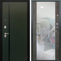 Входная дверь Аргус ЛЮКС 3К Ланцет Олива софт + Вояж Светлый бетон