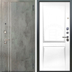 Входная дверь Аргус ЛЮКС 3К Лофт Темный бетон + Ариана Белая эмаль