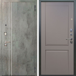 Входная дверь Аргус ЛЮКС 3К Лофт Темный бетон + Ариана Серая эмаль