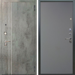 Входная дверь Аргус ЛЮКС 3К Лофт Темный бетон + Элегант Силк маус