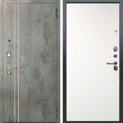 Входная дверь Аргус ЛЮКС 3К Лофт Темный бетон + Элегант Софт милк