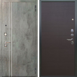 Входная дверь Аргус ЛЮКС 3К Лофт Темный бетон + Элегант Венге горизонт