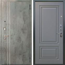 Входная дверь Аргус ЛЮКС 3К Лофт Темный бетон + Элион Силк маус
