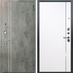 Входная дверь Аргус ЛЮКС 3К Лофт Темный бетон + Гауда Роял вуд белый