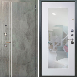 Входная дверь Аргус ЛЮКС 3К Лофт Темный бетон + Милли Роял вуд белый