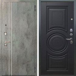 Входная дверь Аргус ЛЮКС 3К Лофт Темный бетон + Могадиш Черный софт