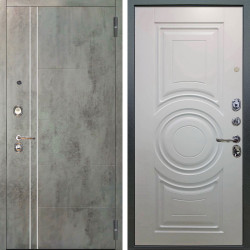 Входная дверь Аргус ЛЮКС 3К Лофт Темный бетон + Могадиш Софт милк