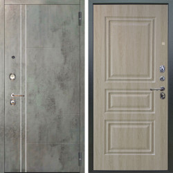 Входная дверь Аргус ЛЮКС 3К Лофт Темный бетон + Скиф Дуб филадельфия крем