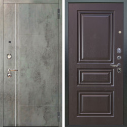 Входная дверь Аргус ЛЮКС 3К Лофт Темный бетон + Скиф Горький шоколад