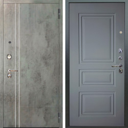 Входная дверь Аргус ЛЮКС 3К Лофт Темный бетон + Скиф Силк маус