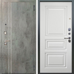 Входная дверь Аргус ЛЮКС 3К Лофт Темный бетон + Скиф Софт милк