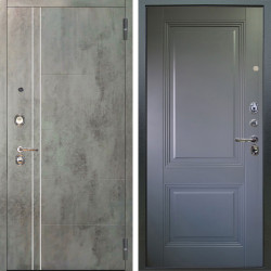 Входная дверь Аргус ЛЮКС 3К Лофт Темный бетон + Соло Антрацит софт