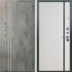 Входная дверь Аргус ЛЮКС 3К Лофт Темный бетон + Тори Софт милк