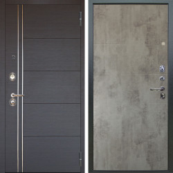 Входная дверь Аргус ЛЮКС 3К Лофт Венге горизонт + Агат Светлый бетон