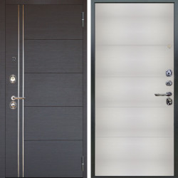 Входная дверь Аргус ЛЮКС 3К Лофт Венге горизонт + Агат Вельвет белый горизонт