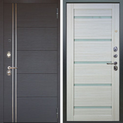 Входная дверь Аргус ЛЮКС 3К Лофт Венге горизонт + Александра Белая лиственница