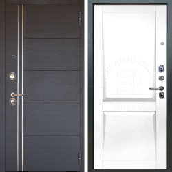 Входная дверь Аргус ЛЮКС 3К Лофт Венге горизонт + Ариана Белая эмаль