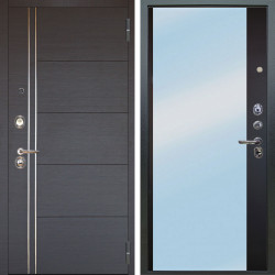 Входная дверь Аргус ЛЮКС 3К Лофт Венге горизонт + Магнум Черный софт