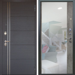 Входная дверь Аргус ЛЮКС 3К Лофт Венге горизонт + Магнум Светлый бетон