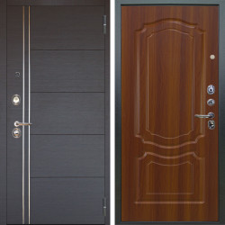 Входная дверь Аргус ЛЮКС 3К Лофт Венге горизонт + Мишель Дуб рустикальный