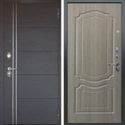 Входная дверь Аргус ЛЮКС 3К Лофт Венге горизонт + Мишель Ларче светлый