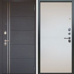 Входная дверь Аргус ЛЮКС 3К Лофт Венге горизонт + Под покраску