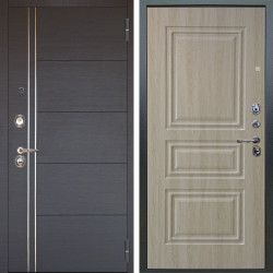 Входная дверь Аргус ЛЮКС 3К Лофт Венге горизонт + Скиф Дуб филадельфия крем