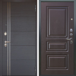 Входная дверь Аргус ЛЮКС 3К Лофт Венге горизонт + Скиф Горький шоколад