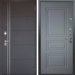 Входная дверь Аргус ЛЮКС 3К Лофт Венге горизонт + Скиф Силк маус