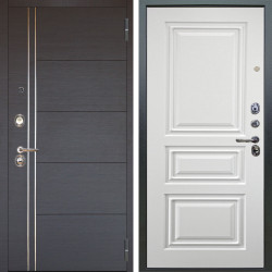 Входная дверь Аргус ЛЮКС 3К Лофт Венге горизонт + Скиф Софт милк