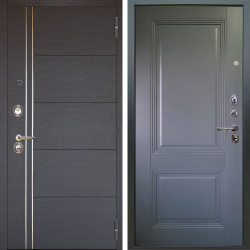 Входная дверь Аргус ЛЮКС 3К Лофт Венге горизонт + Соло Антрацит софт